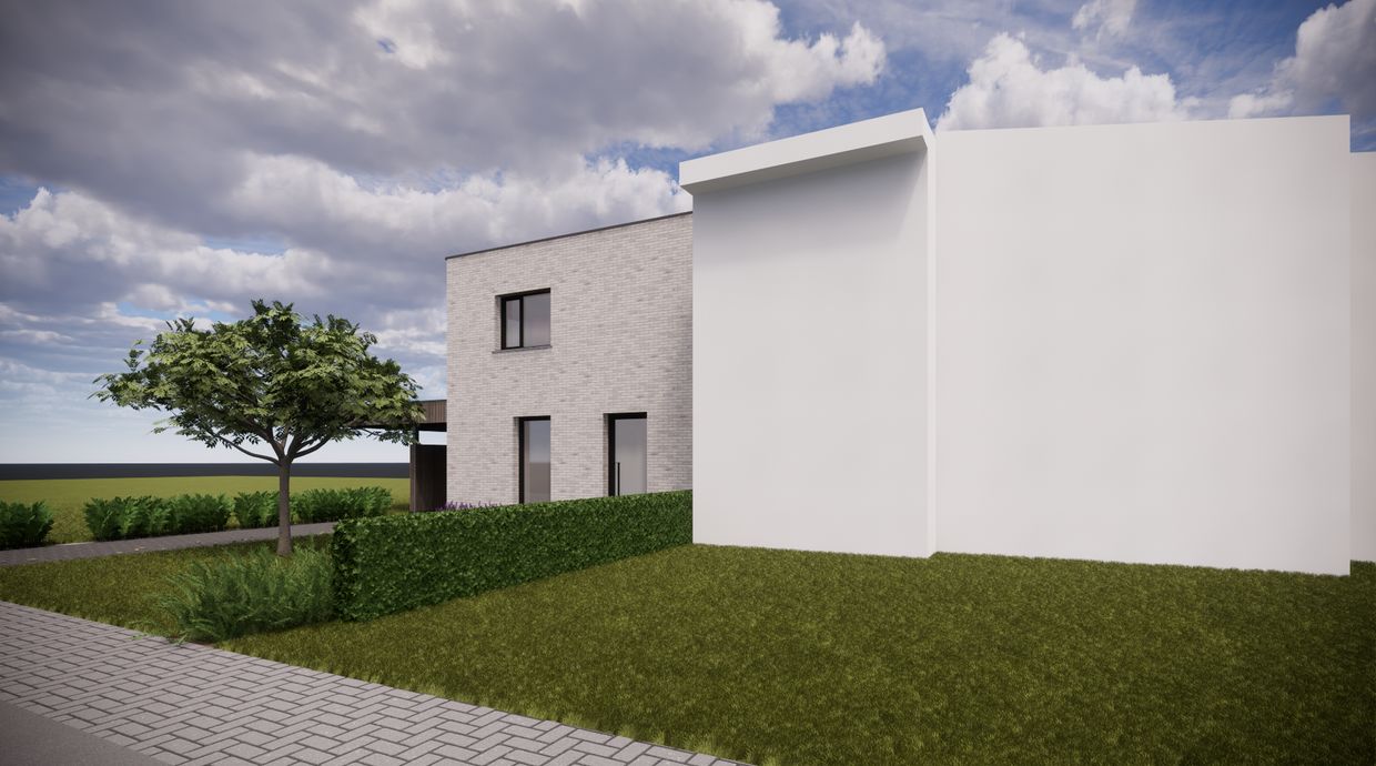 Verkaveling Neeroeteren met woningen en bouwgronden