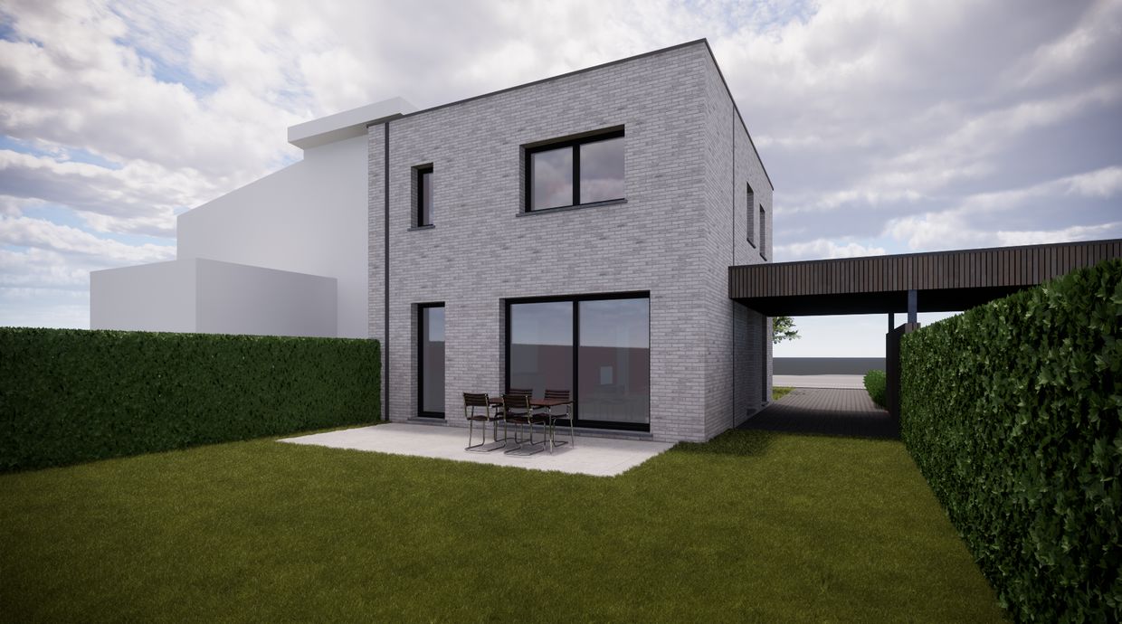 Verkaveling Neeroeteren met woningen en bouwgronden